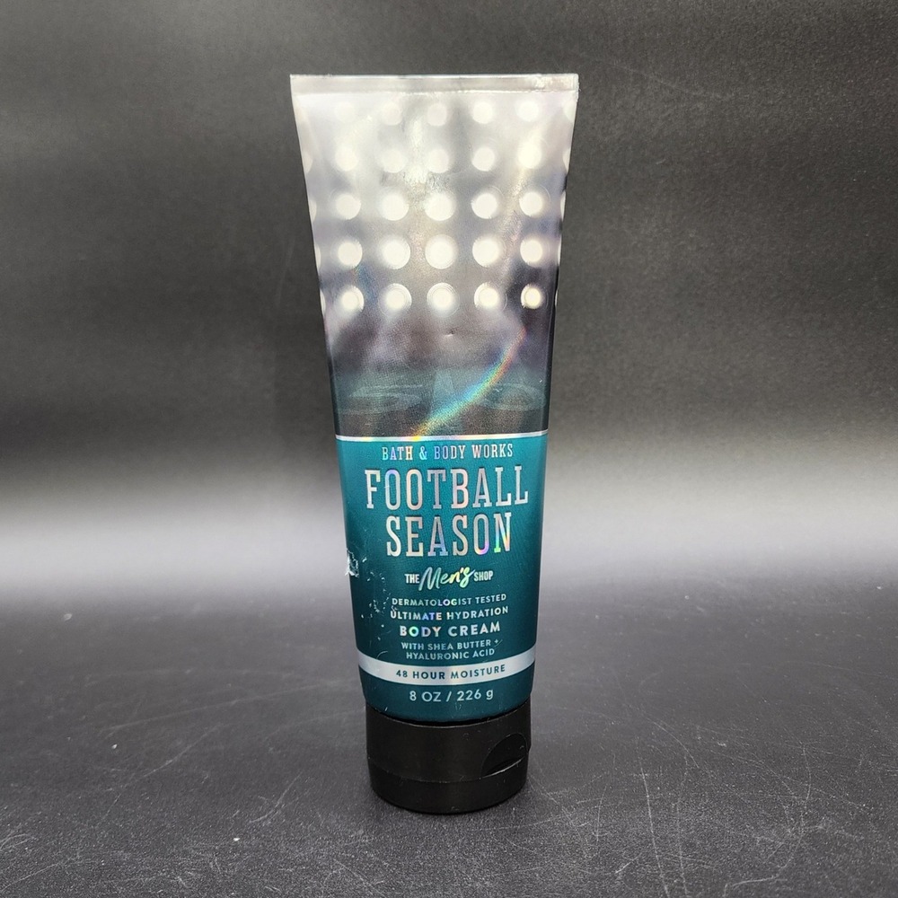 Bath Body Works 8oz Football Season Men Body Cream Citrus Sage Amber Moisturizer
